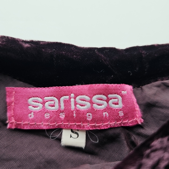 Sarissa Designs, Velvet Purple Red Boho Ruffles Skirt, - Picture 4 of 11